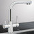 Puretec Tripla T3 Triple Action Kitchen Mixer Tap in Chrome, featuring a contemporary square neck design for filtered and mains water in Australian homes.