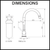 Puretec Tripla T4 Three-Way LED Kitchen Mixer Tap and Under Sink Water Filter Dimensions Diagram Australia