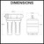 Puretec RO270 Reverse Osmosis Undersink Water Filter System Dimensions Diagram for Australian Kitchens