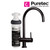 Puretec Z1-BL2 matte black three-way kitchen mixer tap with undersink water filter system for home kitchens.