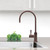 Puretec DFU270 series gooseneck designer kitchen water filter tap in brushed bronze finish for modern Australian homes.