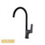 Norico Cavallo Matte Black Square Kitchen Mixer Tap with 360 Degree Swivel Spout for Australian Kitchen Renovations