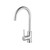 Norico Pentro Brushed Nickel Gooseneck Kitchen Mixer Tap with contemporary curved spout design for Australian homes.