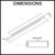 Technical diagram showing the dimensions of a Lauxes Slimline Tile Insert anodised aluminium floor grate for Australian bathroom drainage.