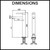 Technical dimensions guide for the Rosa Tall Round Style Bathroom Basin Mixer Tap in Chrome from Renovator Store Australia.