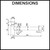 Technical line drawing and dimension guide for the Fontaine Rosa chrome bottle trap for bathroom basins and sinks, available from Renovator Store Australia.