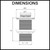 Technical drawing of a Fontaine Rosa Matte Black Pop Up Waste for bathroom basins showing detailed dimensions and product specifications for Australian plumbing installations.