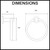 Technical drawing showing the dimensions of the Fontaine Rosa Hand Towel Holder Ring in Brushed Gold for Australian bathroom renovations.