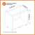 Flat Pack Kitchen Oven Base Cabinet - 900mm - 16mm Thick - White