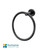 Modern Rosa matte black hand towel holder ring for Australian bathroom renovations.