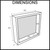 Radiant ThermaNiche shower wall niche internal and external dimension technical specifications and size chart for Australian bathroom renovations.