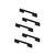 Matte Black 96mm Square Kitchen Cupboard Cabinet Handles Pack of 5 available at Renovator Store Australia.
