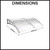 Dimensions for a 1m x 2m Bariloche DIY outdoor polycarbonate window and door awning cover in Australia.