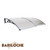 Bariloche 1x2m Clear Polycarbonate Outdoor Awning with Black Brackets and Rain Gutter for Door or Window Protection in Australia