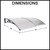 Bariloche DIY 2m wide outdoor polycarbonate awning dimensions with smart rain gutter for Australian homes.
