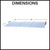 Dimensions diagram of a 1.5m projection outdoor polycarbonate window and door awning for weather protection in Australia.