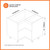 Flat Pack Kitchen Corner Base Cabinet - 900mm - 16mm Thick - White