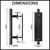Bariloche matte black carbon steel rounded door pull handle set dimensions for sliding barn doors in Australia.