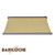 Beige full cassette motorised retractable awning 5m wide x 3m projection for Australian outdoor patios and decks.