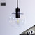 Snap Lighting Heidi black round glass pendant light for modern Australian home kitchen or living room interior.
