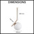 Snap Lighting Filo Round Pendant Light Brass Dimensions Diagram for Australian Home Lighting Installations