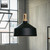 Magnus Large Glass Pendant Light with Clear Teardrop Shade and Industrial Chain in Aged Iron Finish for Modern Kitchen Island and Entryway Lighting Australia