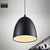 Arabella black pendant light with trellis outer metal shade and cream linen inner drum shade, ideal for modern Australian home decor.