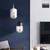 Mara 178mm Silver Mercury Glass and Antique Brass Pendant Light for modern Australian interior design.