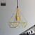 Industrial-style gold cage pendant light by Snap Lighting, a vintage-inspired decorative ceiling fixture perfect for modern Australian homes and interior design projects.