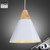 Snap Lighting Frida White E27 Cone Pendant Light with Timber Tip and Universal Socket for Modern Australian Interiors.