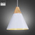 Modern minimalist white cone pendant light with a timber accent by Snap Lighting, suitable for contemporary Australian kitchen islands and dining spaces.