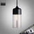 Snap Lighting Mara 127mm Matte Black Pendant Light with Clear Cylinder Glass Shade for Modern Australian Kitchen Islands and Dining Rooms.