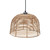 Poppy Rattan Dome Pendant Light in Natural Brown, coastal boho hanging light fixture for Australian homes.