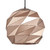 Close-up of the CLA Lighting ORIGAMI Large Dome Carved Iron Pendant Light in a rose gold finish, featuring a geometric origami-inspired design for modern interior decor in Australia.