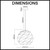 Dimensional diagram of the CLA Lighting Origami large matte white interior dome pendant light showing its 320mm width and 295mm height for Australian home renovations.