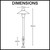 Dimension diagram for the CLA Lighting Coolie Outdoor Garden Spike Light showing the 800mm total height, 220mm spike length, and 175mm head diameter.