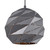 Close-up of the Matte Grey Origami Large Dome Iron Pendant Light by CLA Lighting, featuring intricate geometric carvings, for modern Australian interior design.