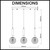 Trattino 3-Light Sphere Glass Pendant Triple Rectangle Base Dimension Diagram - CLA Lighting Australia