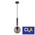 Trattino Modern Spherical Smoke Glass Pendant Light with Black Accents for Contemporary Interior Spaces Australia