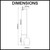 Interior wine glass shape pendant light dimension diagram showing a 3000mm cable and fixture measurements for modern home lighting in Australia.