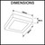CLA Lighting 6W White Square Surface Mounted LED Oyster Light with Tri-CCT and Dimmable Features for Modern Australian Homes