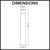 CLA Phare Anti-Glare Bollard Light Dimension Diagram 445mm Height 83mm Diameter Titanium Black Stainless Steel Outdoor Lighting Australia