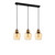 Champan Interior Amber Glass Ellipse Pendant Light with Bronze Lampholder and Parallel Hanging Cords for Modern Kitchen or Dining Room Lighting Australia