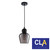 Champan Interior Glass Ellipse Pendant Light in Matte Black and Smoked Glass for Australian homes.