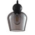 Close-up of Champan Smoked Wine Glass Pendant Light with Matte Black Lampholder for modern Australian interior lighting.