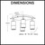Technical dimension diagram for the CLA Lighting 4-head adjustable outdoor bar spot light with a square base, showing specifications for Australian home installations.