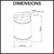 Technical dimension diagram for the SURFACE Series dimmable LED surface mounted ceiling light showing a 100mm diameter and 100mm height for modern Australian interiors.