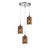 Modern CLA Lighting Espejo Rose Gold 3-Light Cylinder Dotted Glass Pendant Cluster with Round Base for Australian Kitchens and Dining Rooms