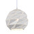 Close-up of an Origami White Large Dome Carved Iron Pendant Light by CLA Lighting, illuminated to show intricate geometric patterns, ideal for modern Australian interior home decor.