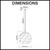 Dimension diagram for CLA Lighting Origami Interior Iron Dome Pendant Light showing measurements for height and diameter.